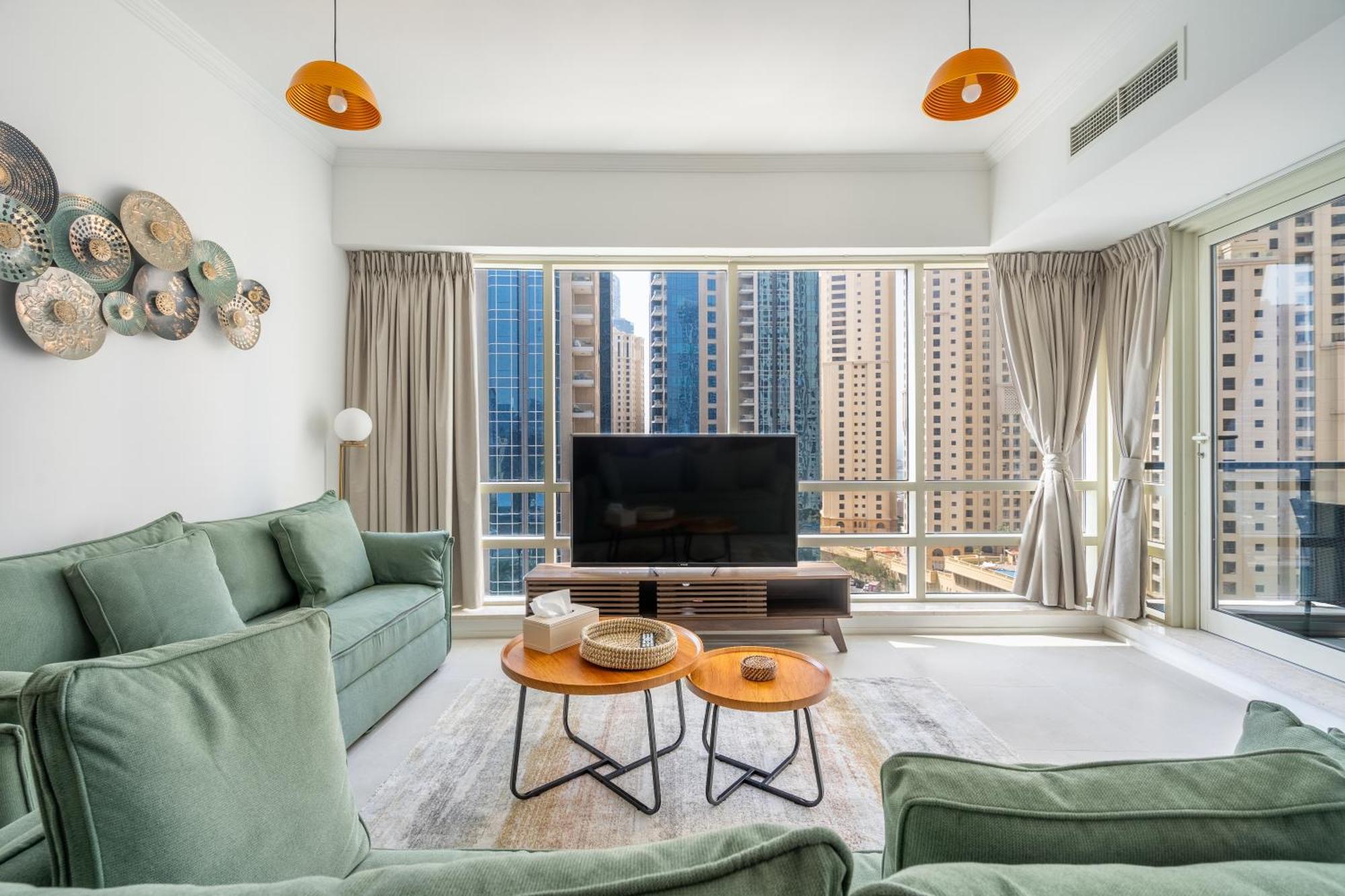 Postcard Marina Views- Spacious & Luxurious 1br - 3mn Walk To Tram, Jbr & (adults Only) Apartment *
